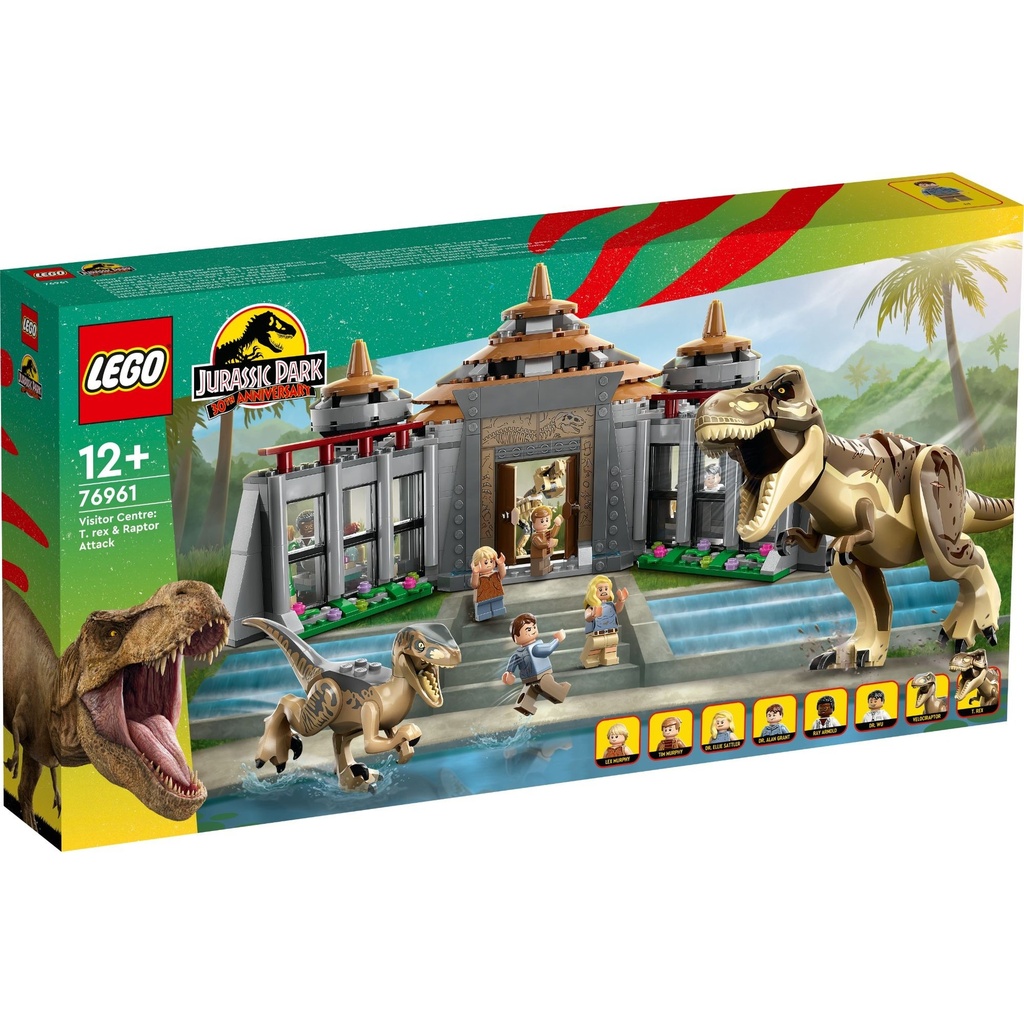 LEGO 76961 Jurassic World Visitor Center Trex &amp; Raptor Attack