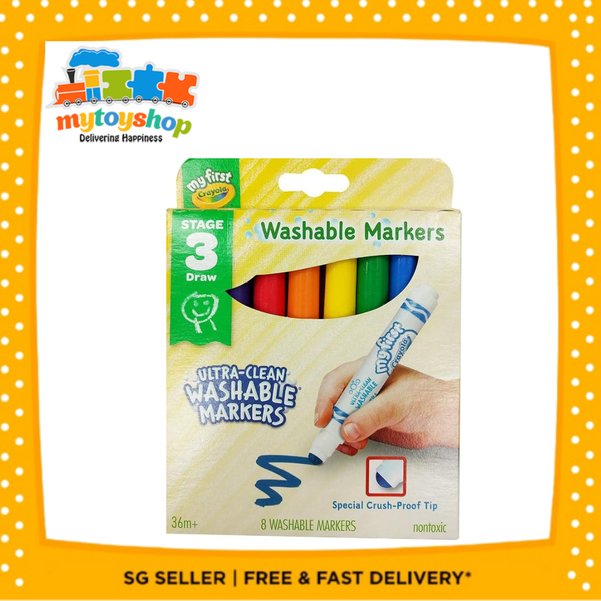 Crayola My First Ultra-Clean Washable Markers 8ct My Toy Shop