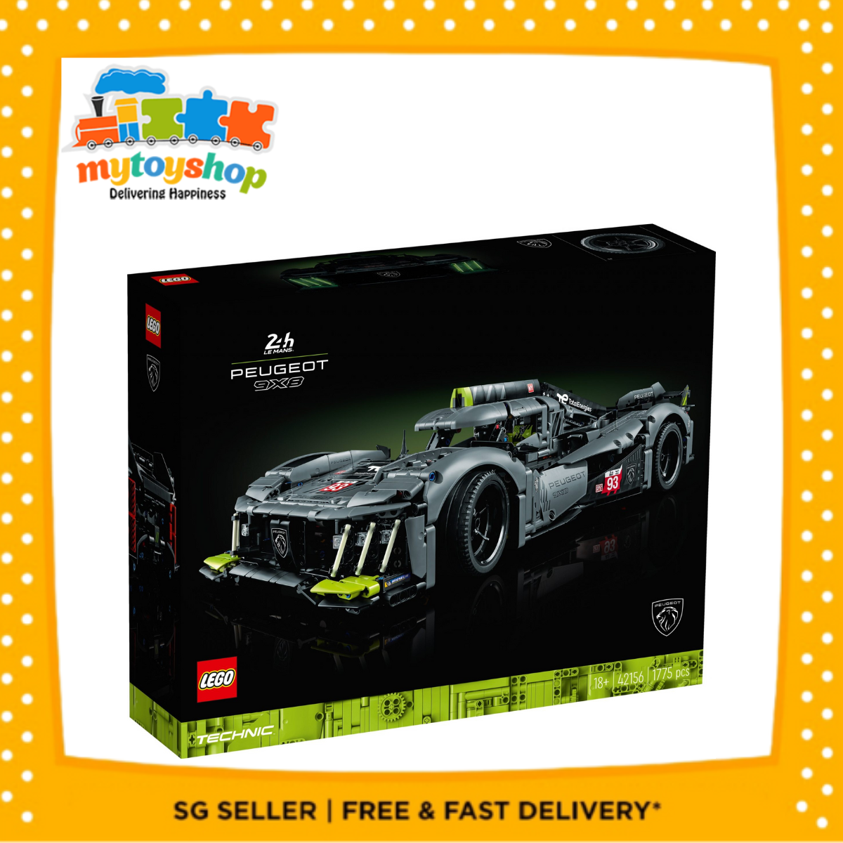 LEGO 42156 Technic PEUGEOT 9X8 24H Le Mans Hybrid Hypercar | My