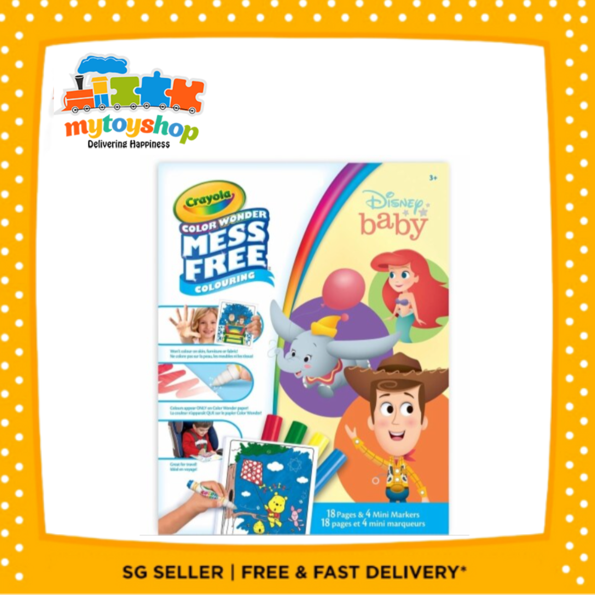 55 Crayola Color Wonder Mess Free Disney Baby Foldalope | My Toy Shop