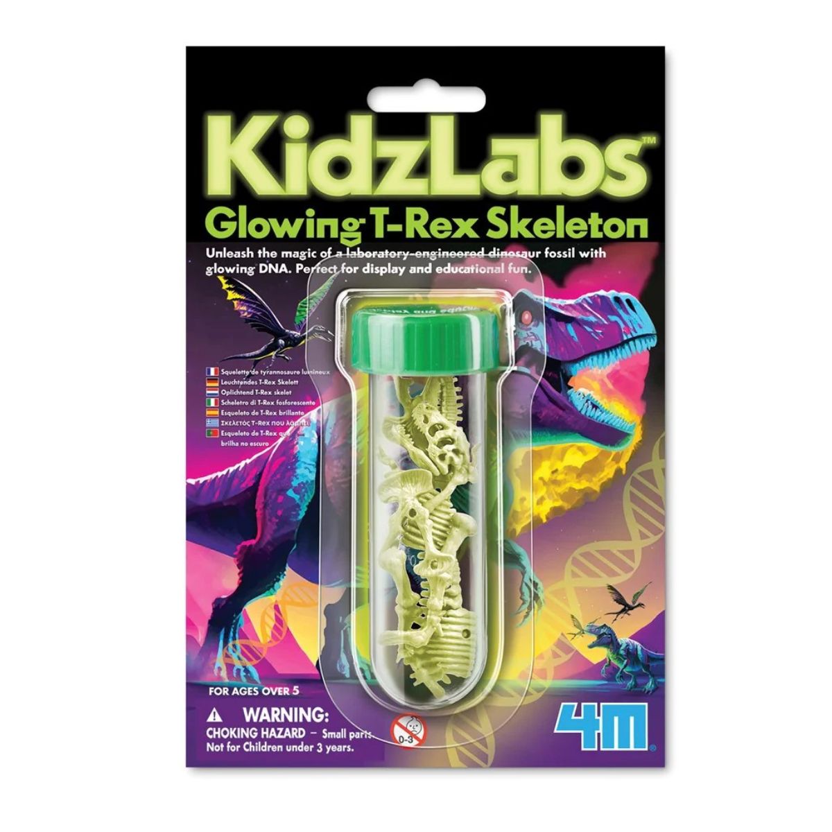 4M Kidzlabs Glowing T-rex Skeleton | My Toy Shop