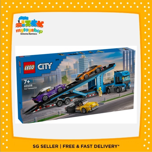 LEGO 60408 City Car Transporter Truck with Sports Cars