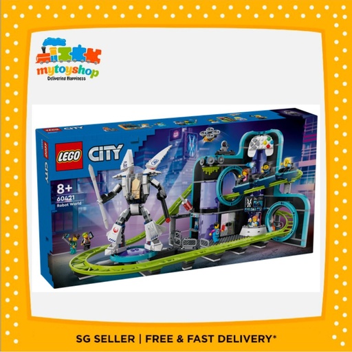 LEGO 60421 City Robot World Roller Coaster Park