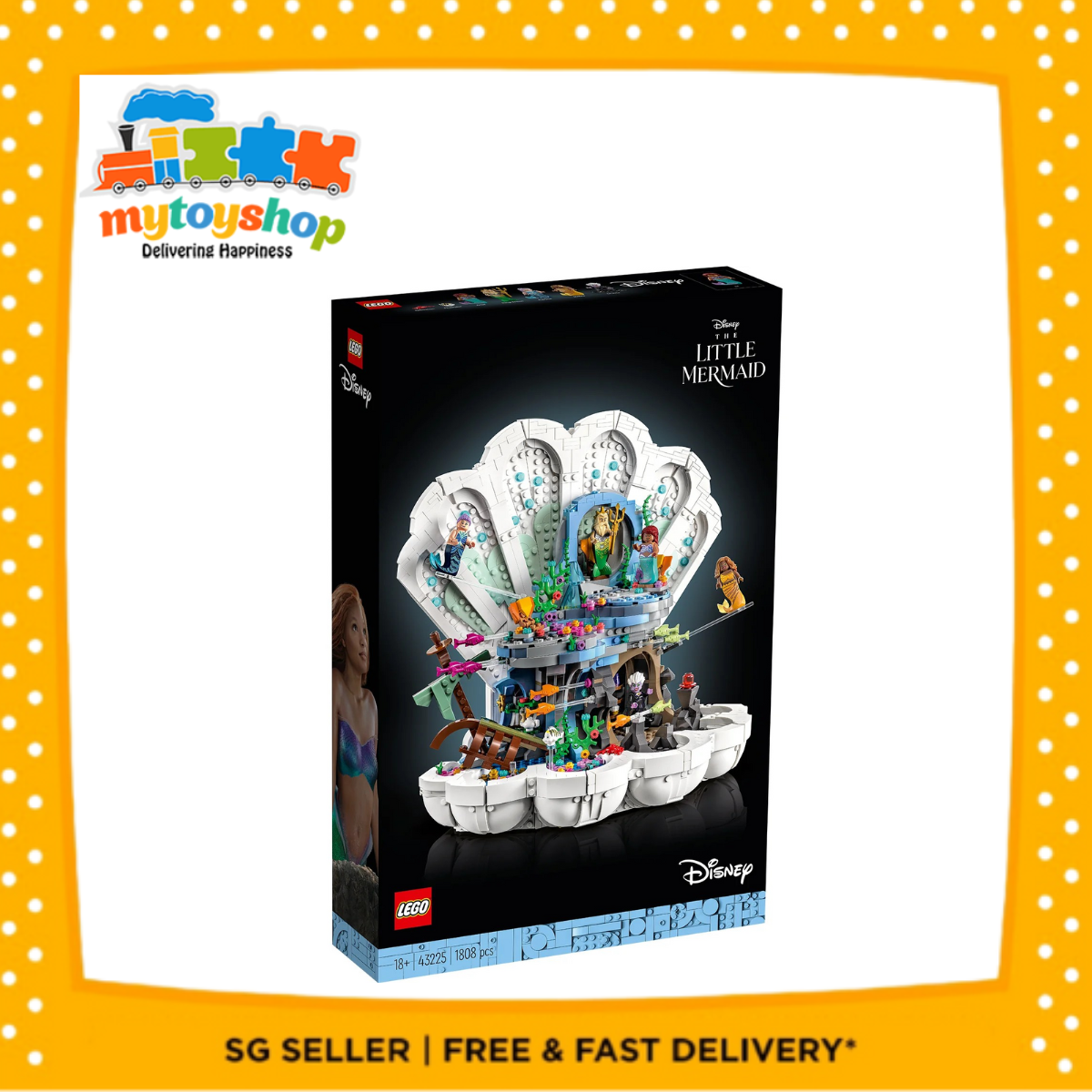 wk LEGO Disney 43225 The Little Mermaid Royal Clam Shell | My