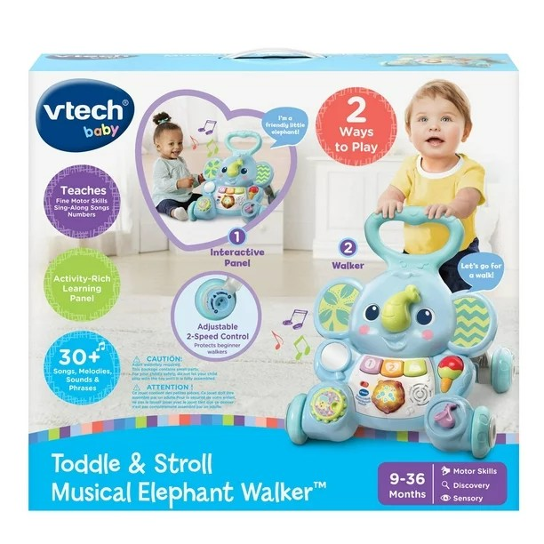 Vtech Toddle and Stroll Musical Elephant Walker My Toy Shop