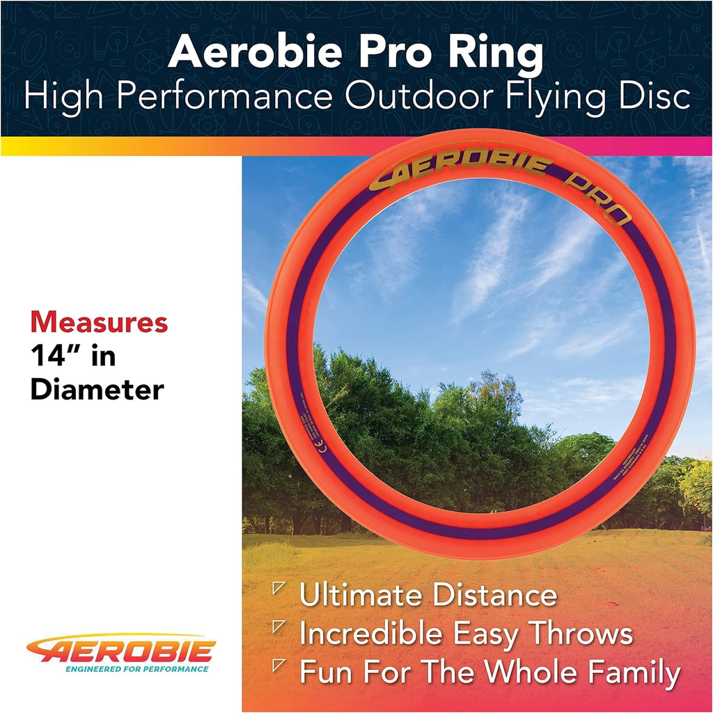 Aerobie PRO Ring 14'' Outdoor Flying Disc Orange