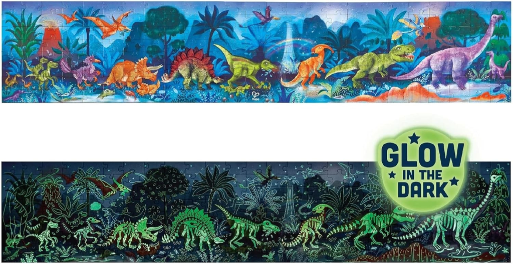 Glow in The Dark Dinosaurs Puzzle  200 pcs