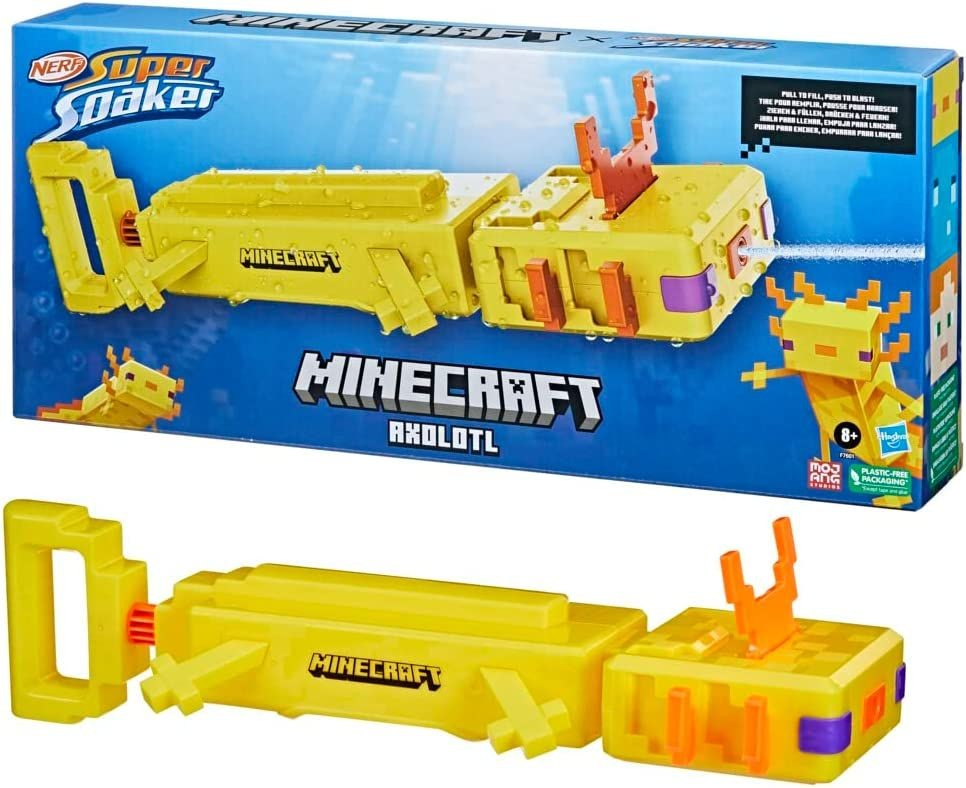 NERF Super Soaker Minecraft Axolotl