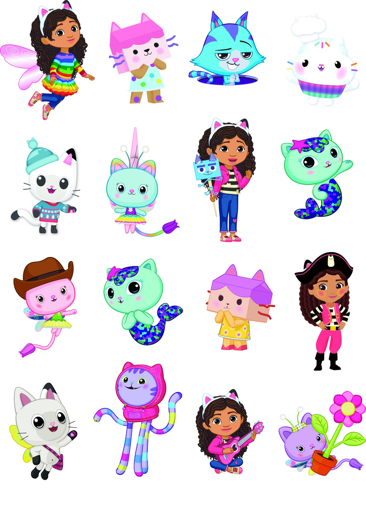 Gabby's Dollhouse Tattoos &amp; Sticker Set