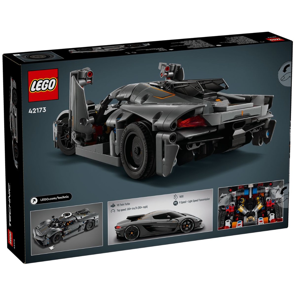 LEGO 42173 Technic Koenigsegg Jesko Absolut Gray Hypercar