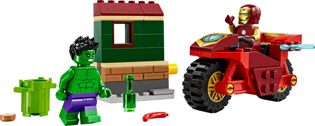 LEGO 76287 Marvel Iron Man with Bike and The Hulk