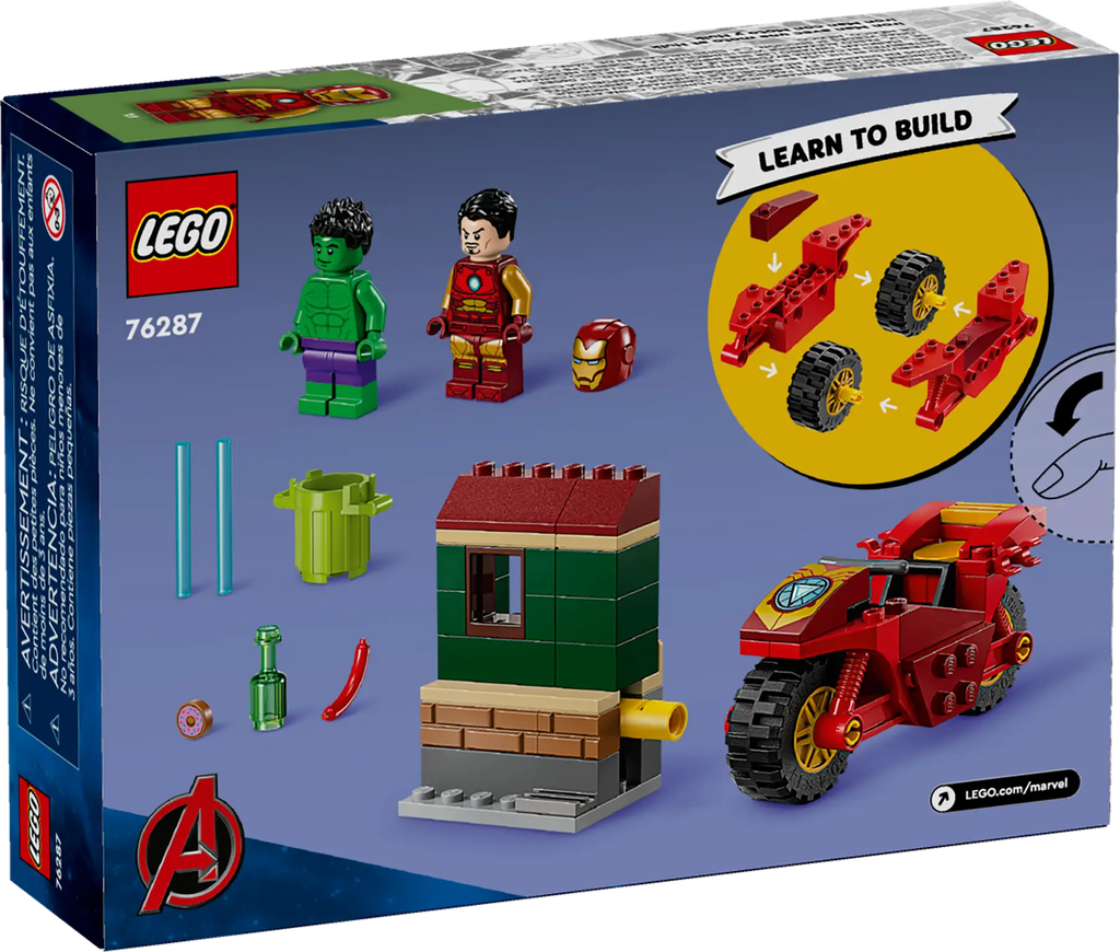 LEGO 76287 Marvel Iron Man with Bike and The Hulk