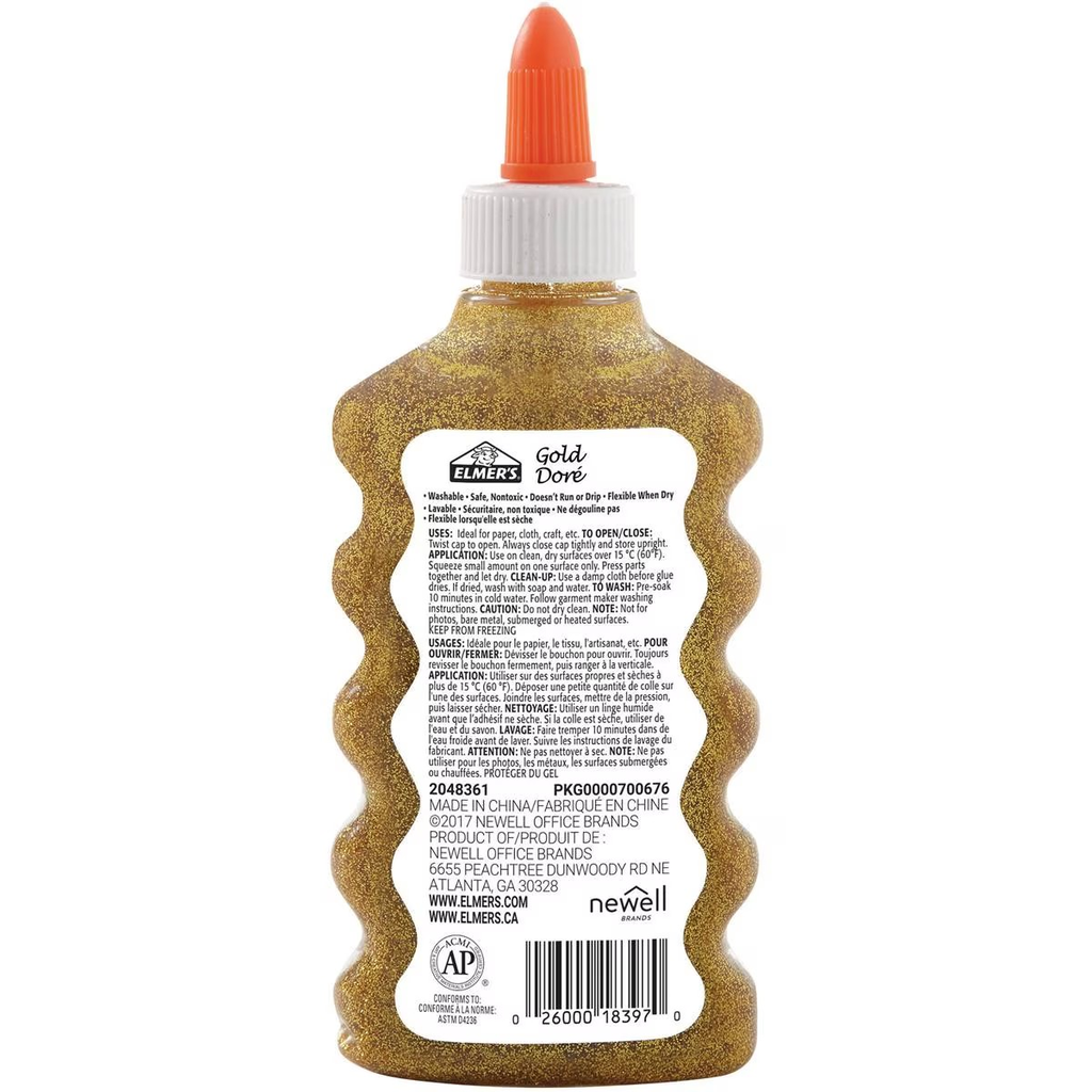 Elmers Glitter Glue Gold 6OZ