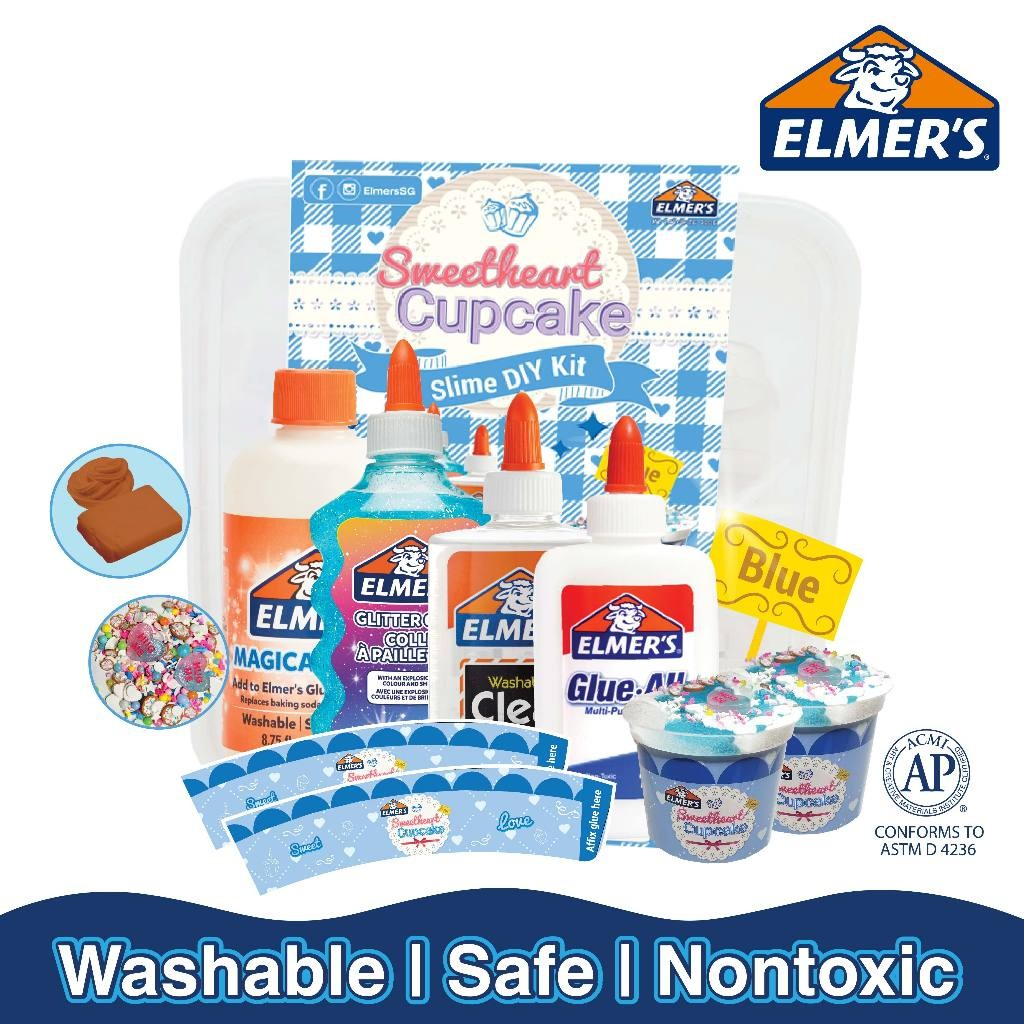 Elmers Sweetheart Cupcake Slime DIY Kit - Blue