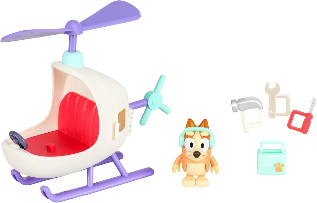 BLUEY Vehicle &amp; Figure Bingo's Helicopter