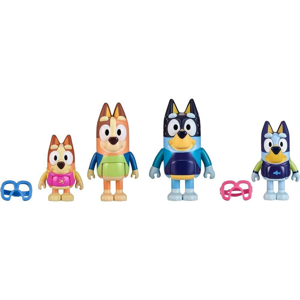 BLUEY Beach Family Beach Day Figure 4 Pack