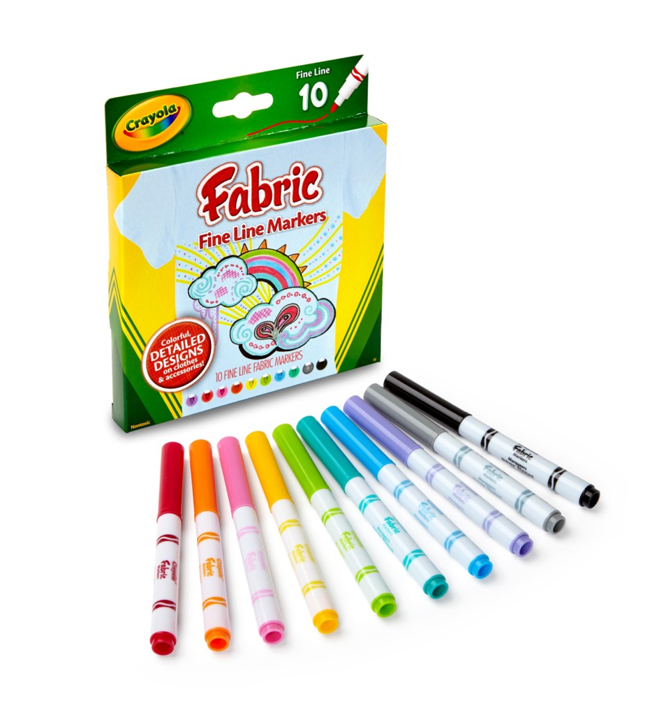 Crayola 10ct Fine Line Fabric Markers