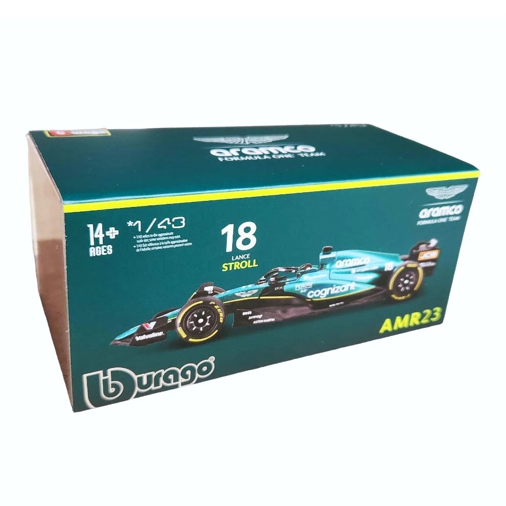 Burago 1:43 F1 2023 Aston Martin AMR23 #18 Lance Stroll