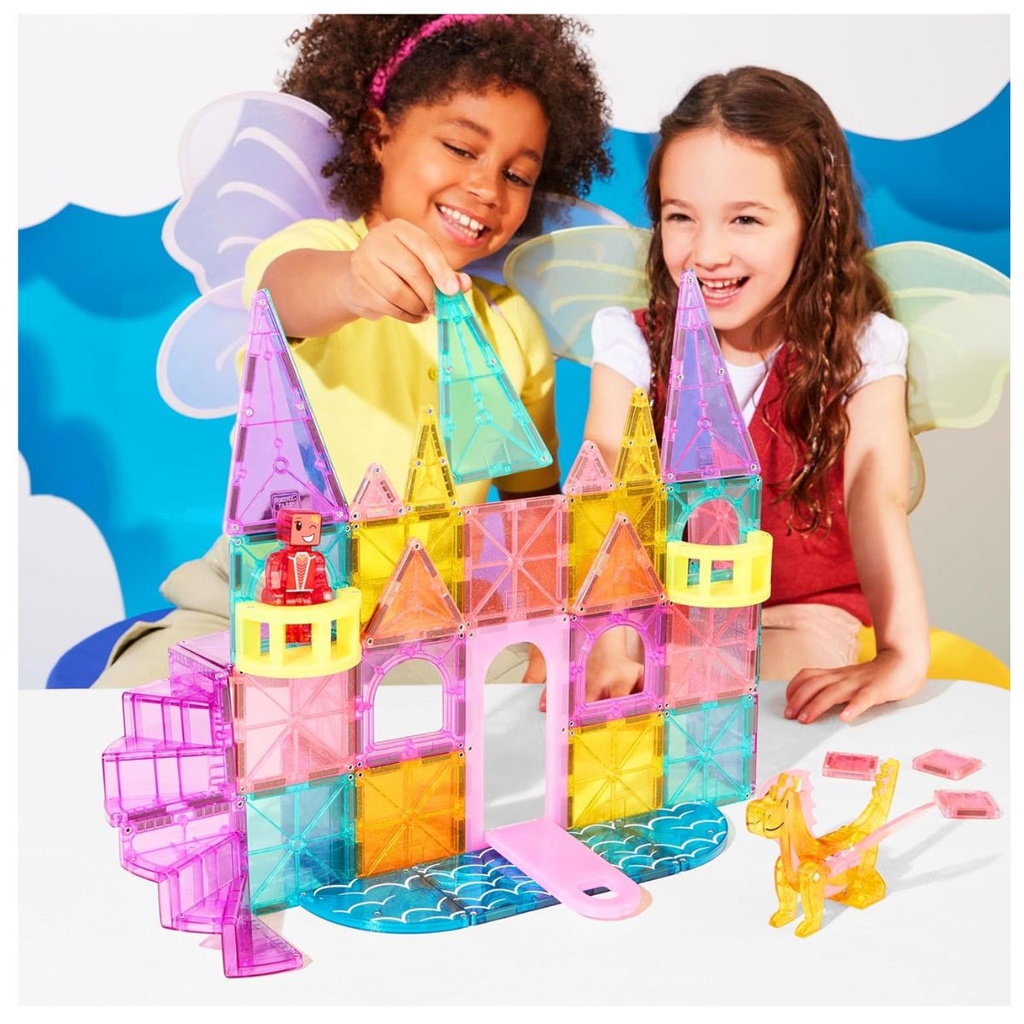 Magna Tiles Castle DLX + MicroMags Building Set