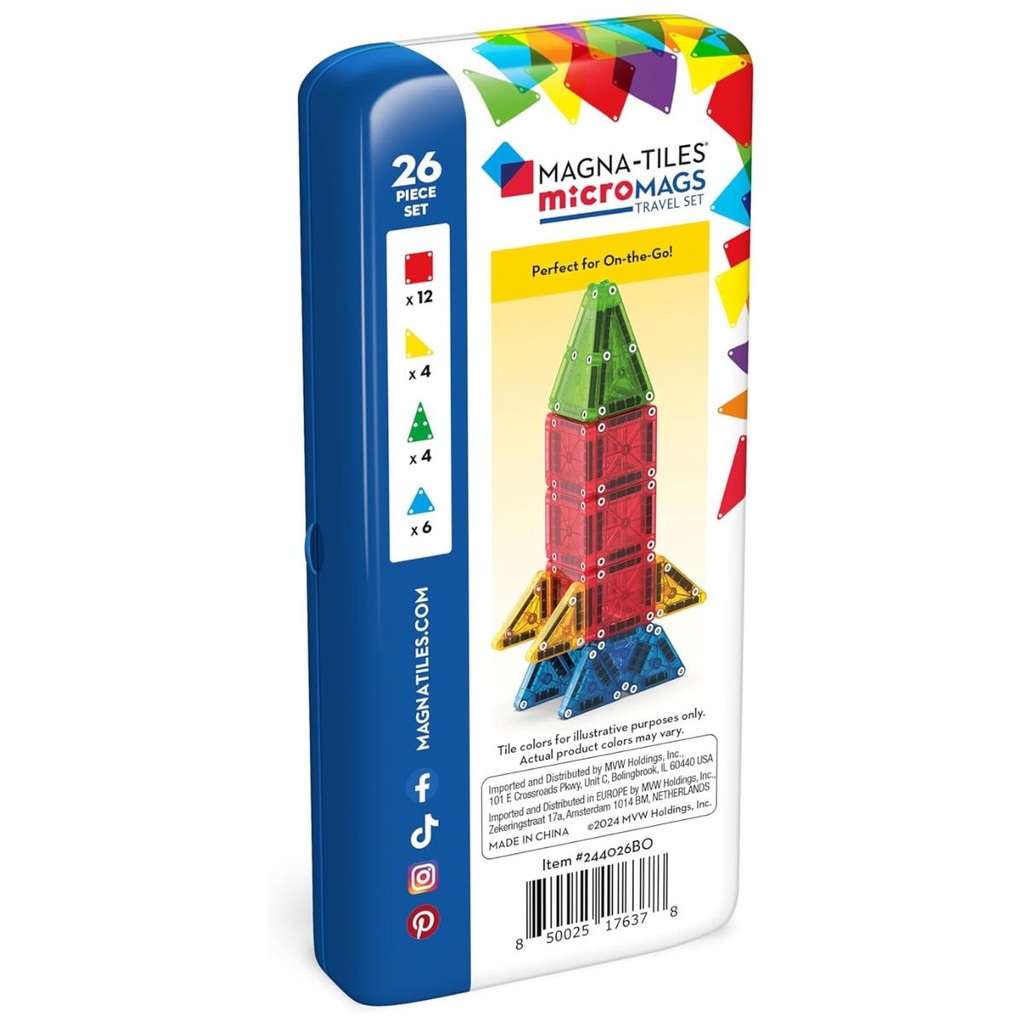 Magna Tiles Micro Mags Travel Set 26pc