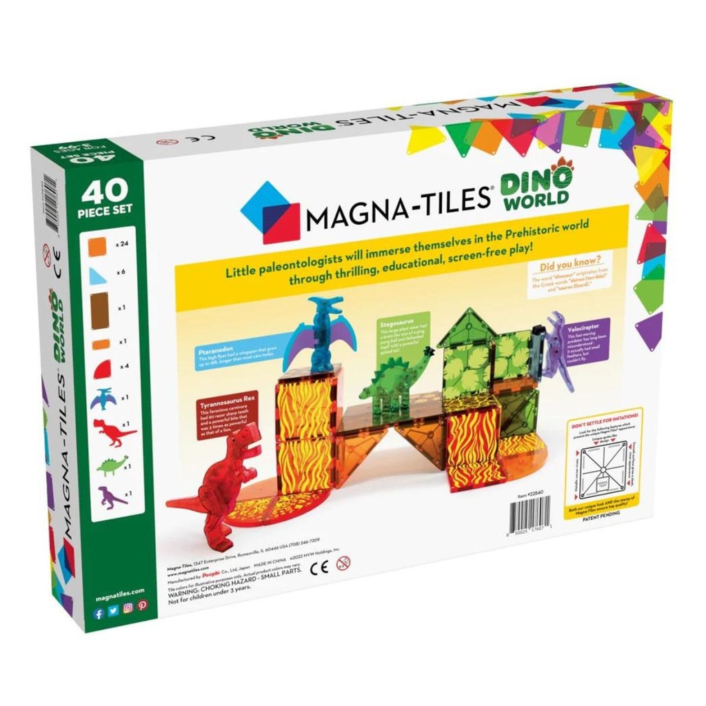 Magna Tiles Dino World 40 Piece Set