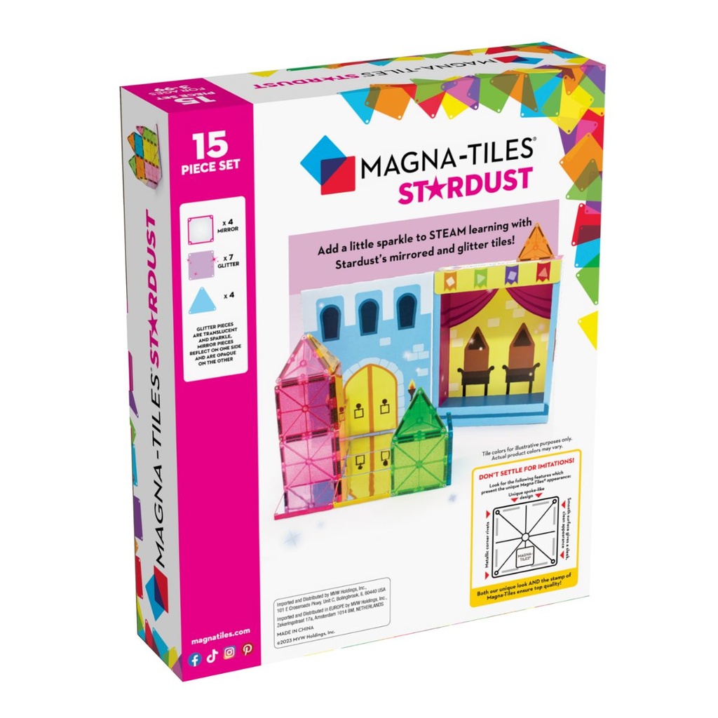 Magna Tiles Stardust 15 Piece Set