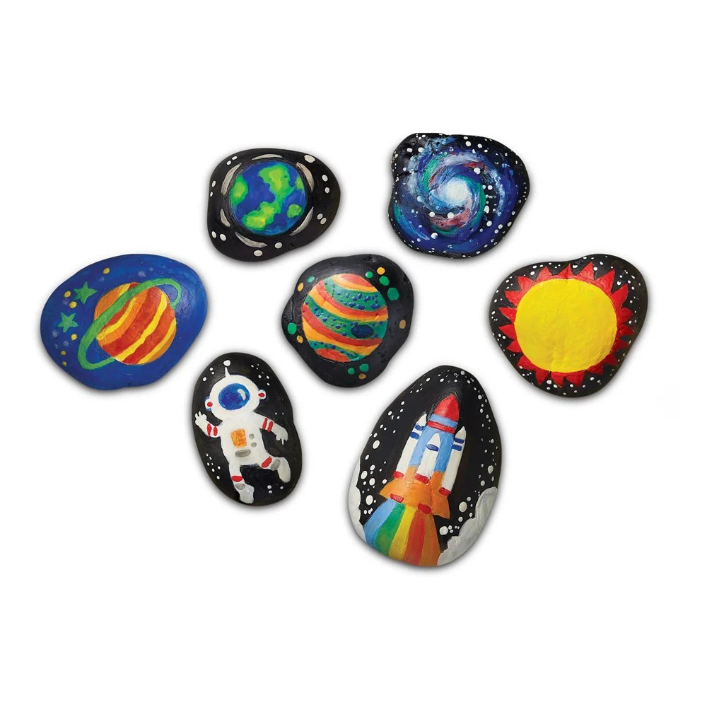 4M KidzMaker Glow in the Dark Space Rock Painting Kit