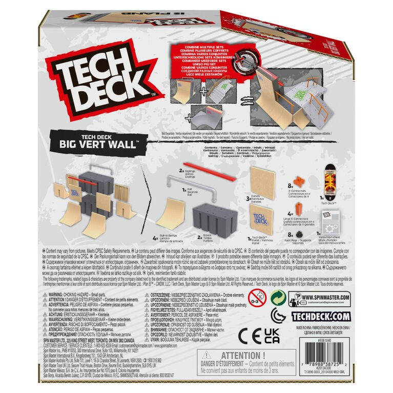 Tech Deck Big Vert Wall X-Connect Park Creator Ramp Set