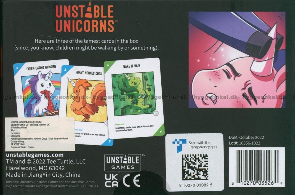 Unstable Unicorns NSFW Card Game