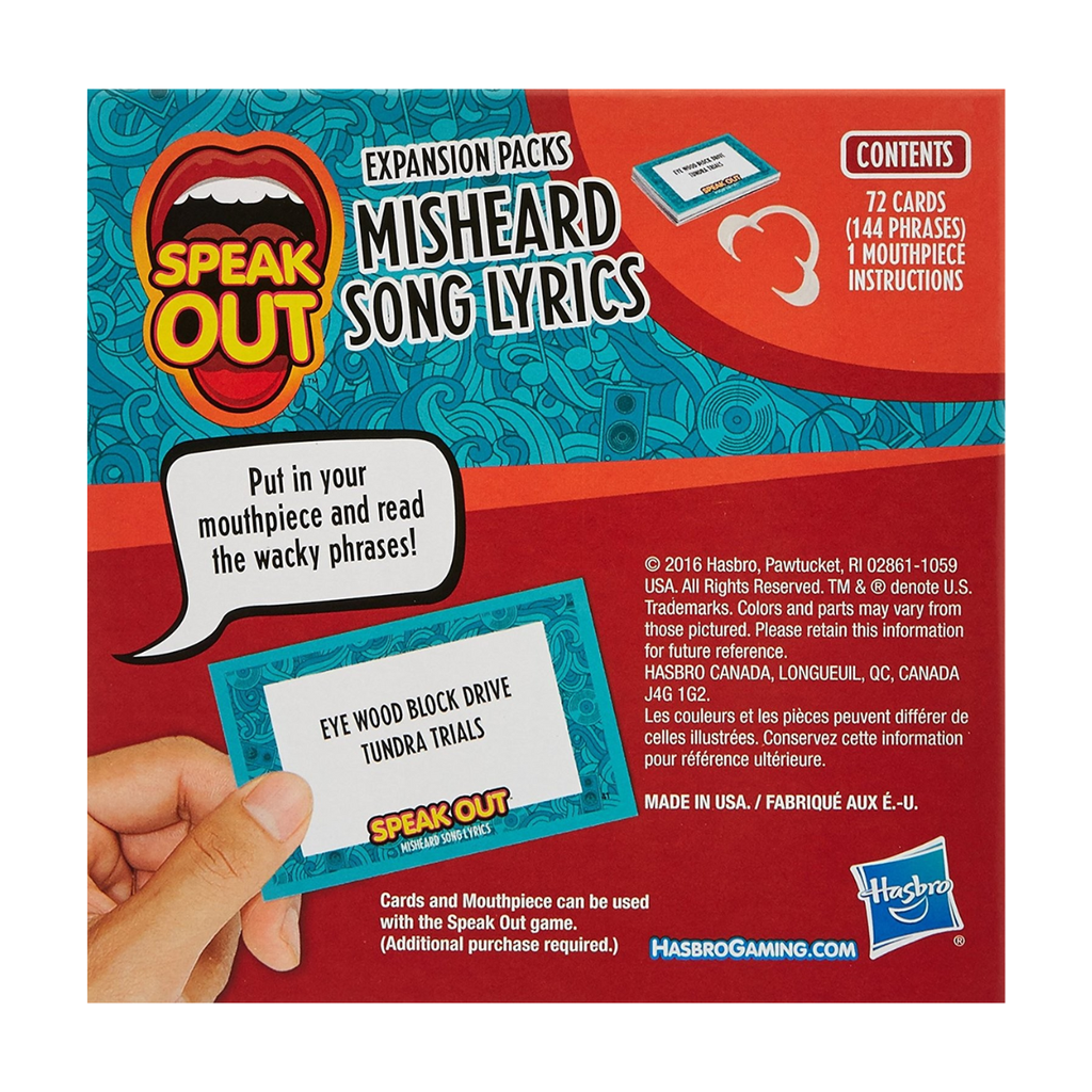 Hasbro Speak Out Misheard Song Lyrics Expansion Pack