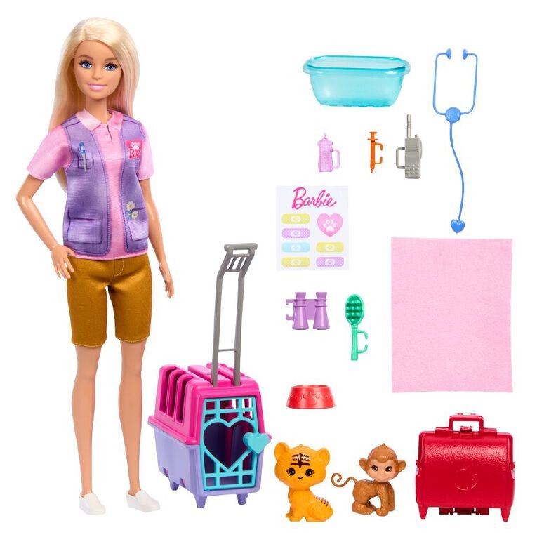 Barbie Animal Rescue and Recover Doll Playset