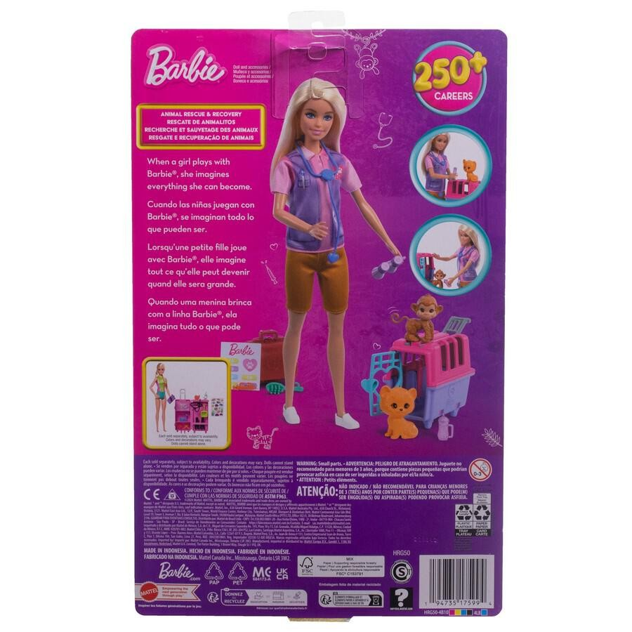 Barbie Animal Rescue and Recover Doll Playset