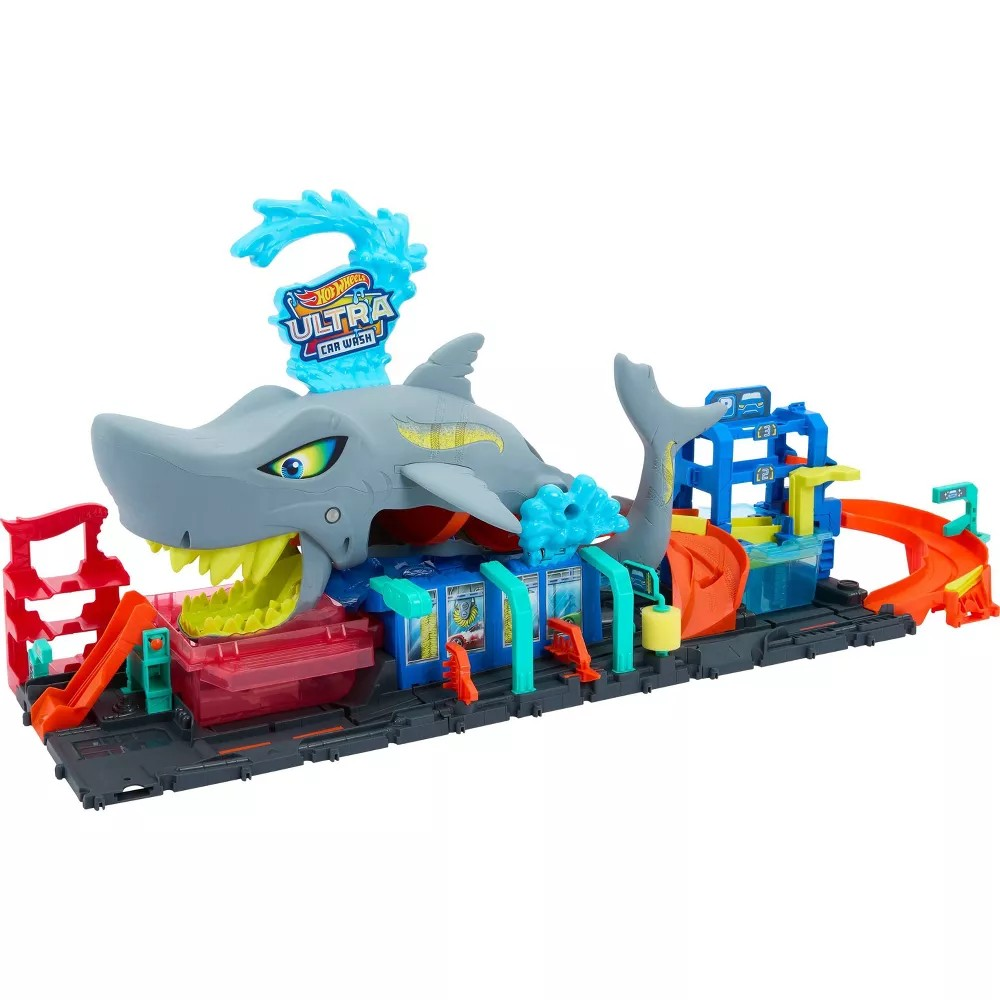 Hot Wheels Ultra Shark Car Wash Playset