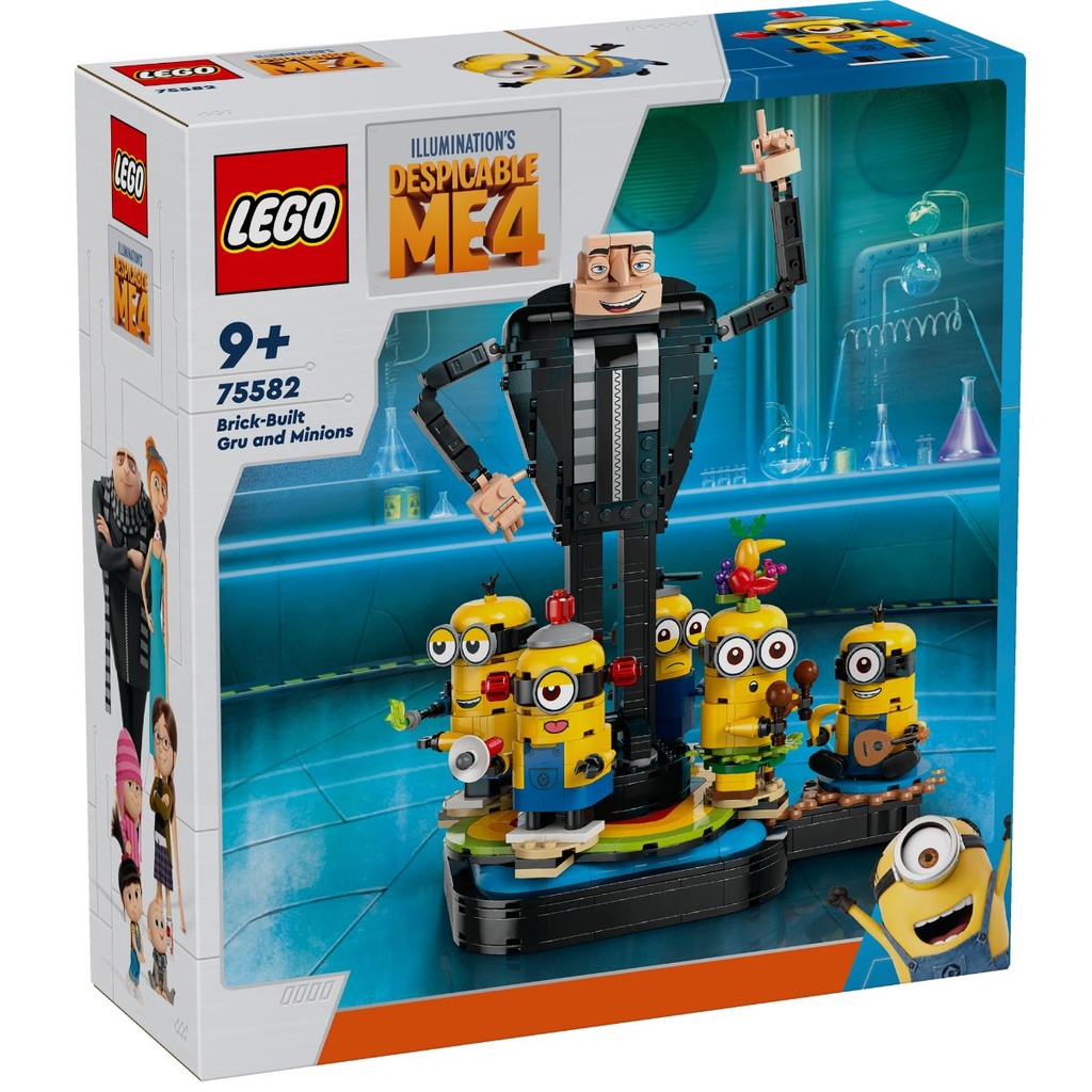 LEGO 75582 Despicable Me Brick Built GRU and Minions