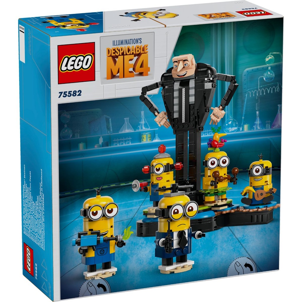 LEGO 75582 Despicable Me Brick Built GRU and Minions