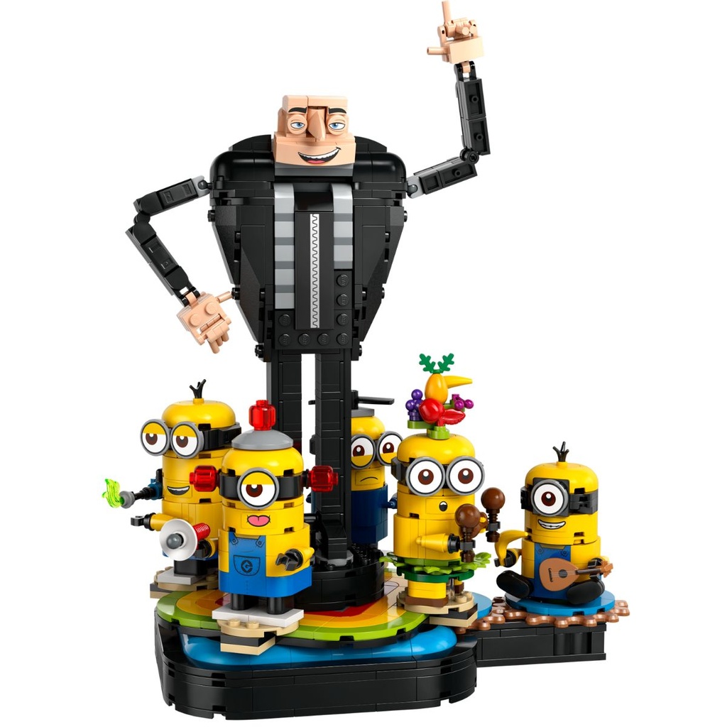 LEGO 75582 Despicable Me Brick Built GRU and Minions