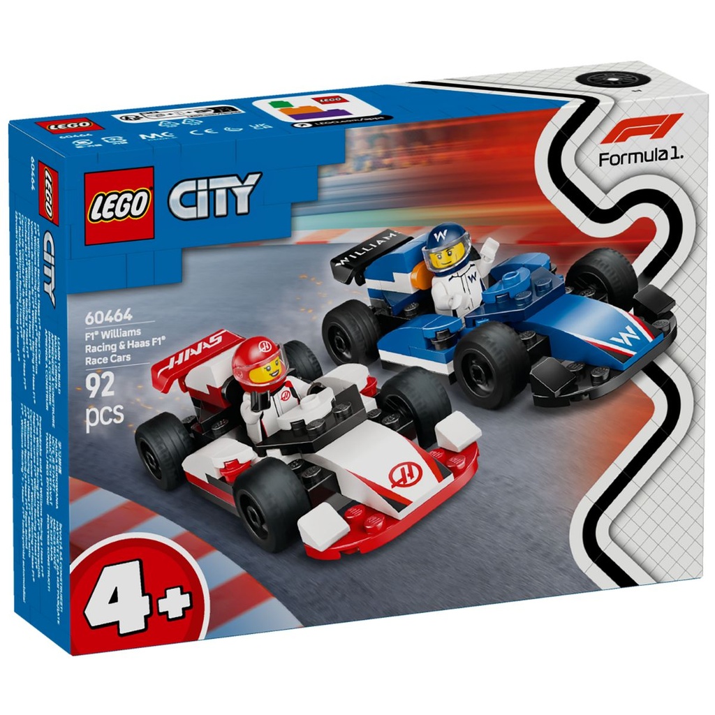 LEGO 60464 City F1 Williams Racing &amp; Haas F1® Race Cars