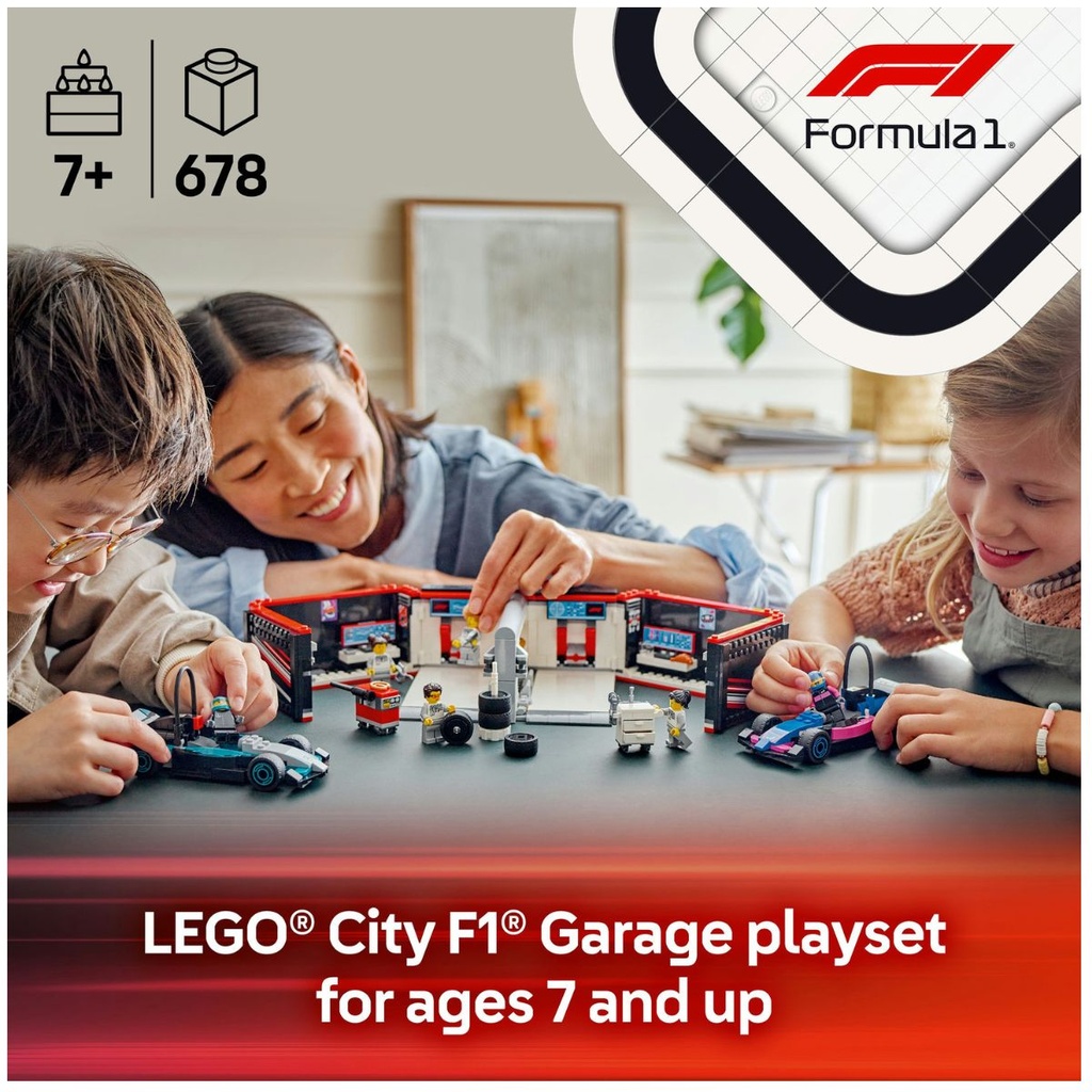 LEGO 60444 City F1 Garage n Mercedes AMG &amp; Alpine Cars