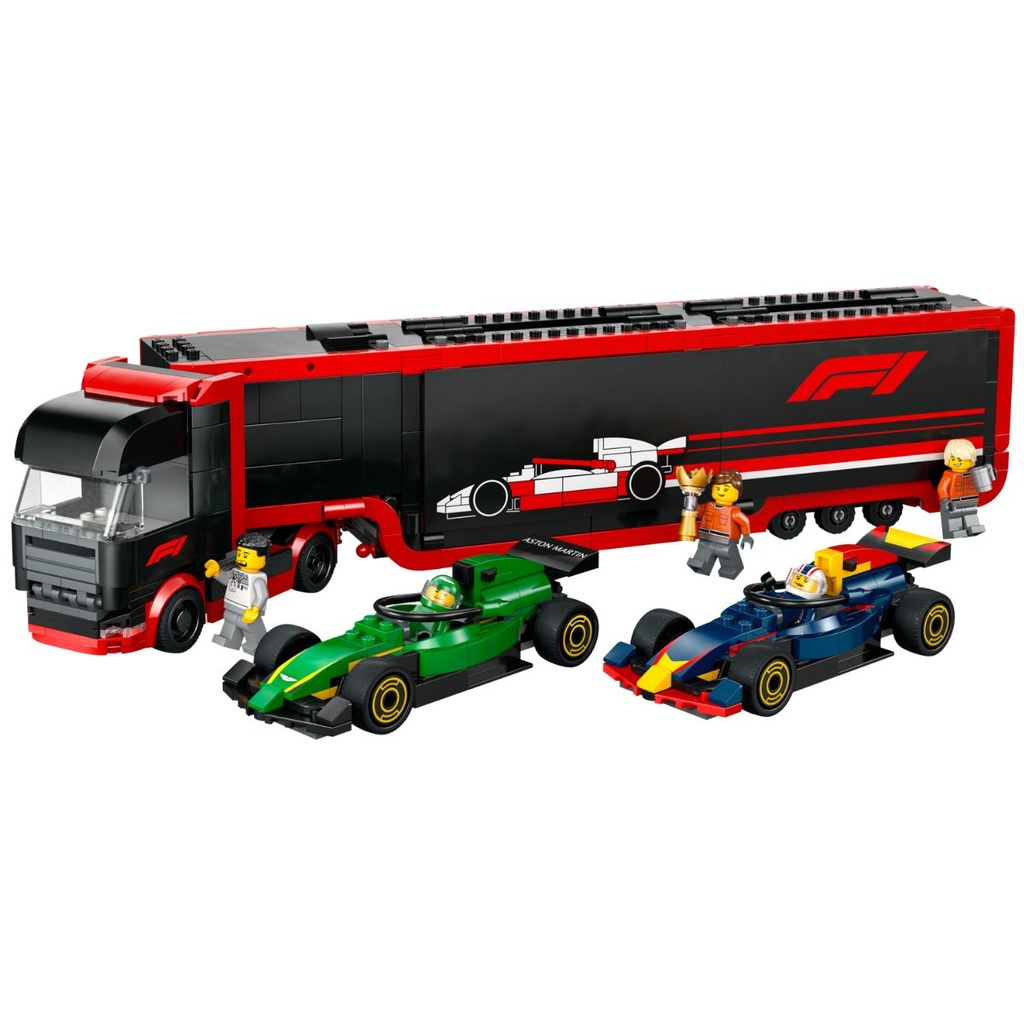 LEGO 60445 City F1 Truck with RB20 N AMR24 F1 Cars