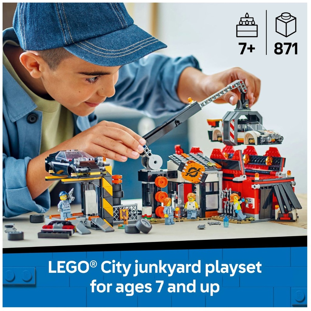 LEGO 60472 City Scrapyard with Cars