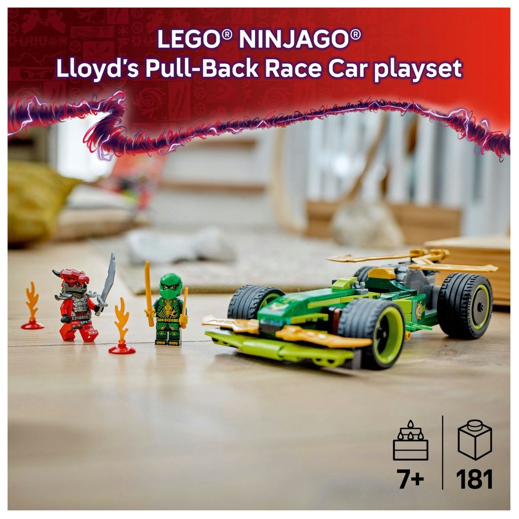 LEGO 71828 NINJAGO Lloyd’s Pull Back Race Car