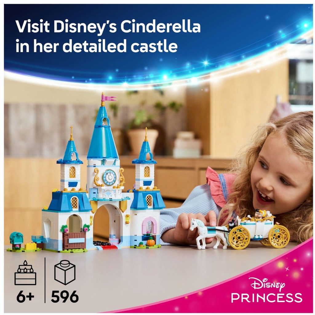 LEGO 43275 Disney Princess Cinderella’s Castle N Horse Carriage