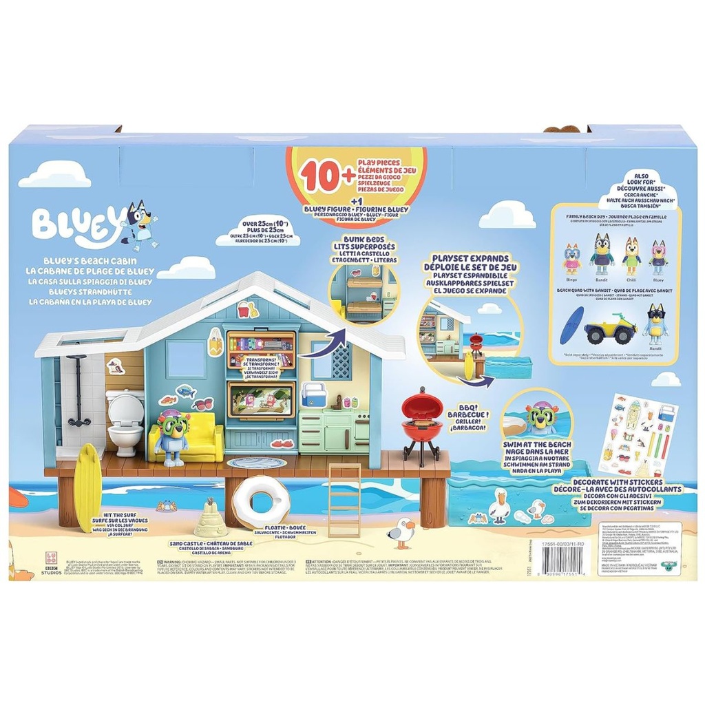 Bluey Beach Cabin Playset