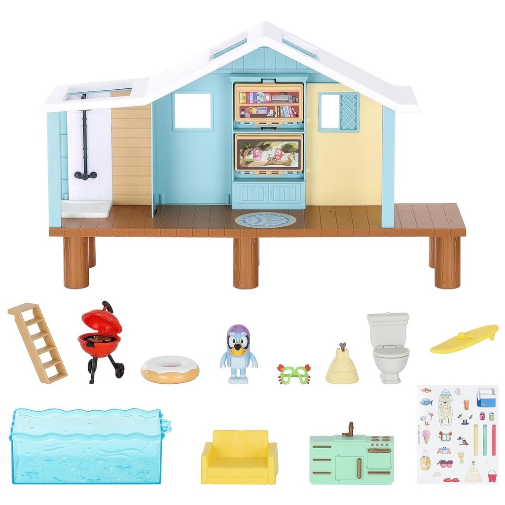 Bluey Beach Cabin Playset