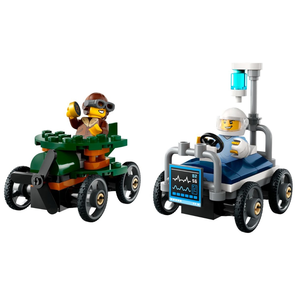 LEGO 60459 City Airplane vs. Hospital Bed Race Car Pack