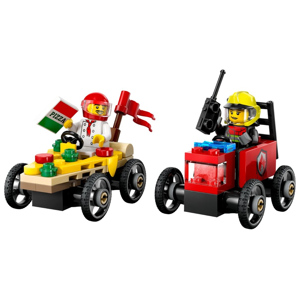 LEGO 60458 City Pizza vs. Fire Truck Race Car Pack