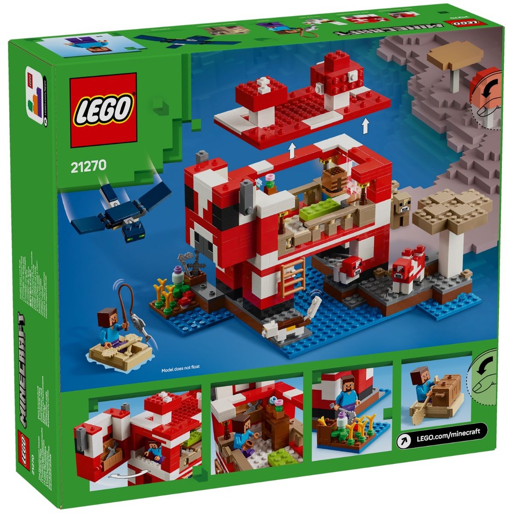 LEGO 21270 Minecraft The Mooshroom House