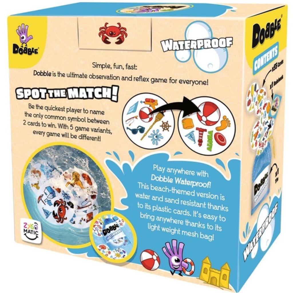 Spot it Dobble Beach Waterproof Game