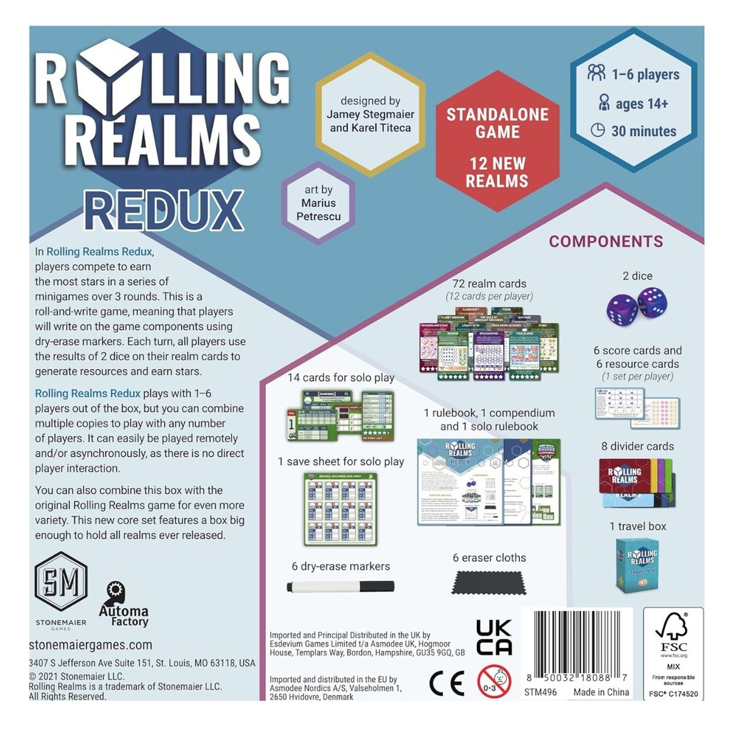 Rolling Realms Redux Board Game