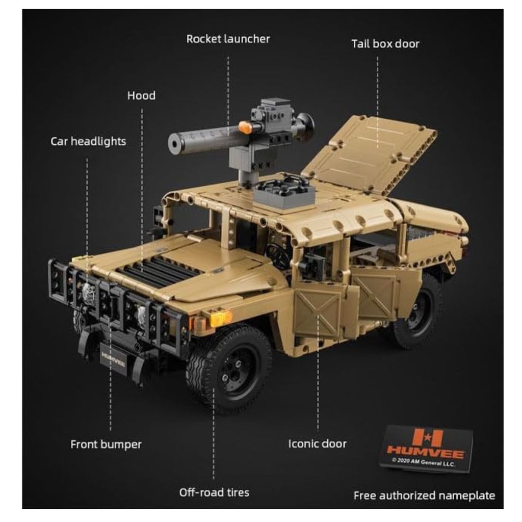 CaDA Humvee Off-Roader - 628 Pieces - C51202W